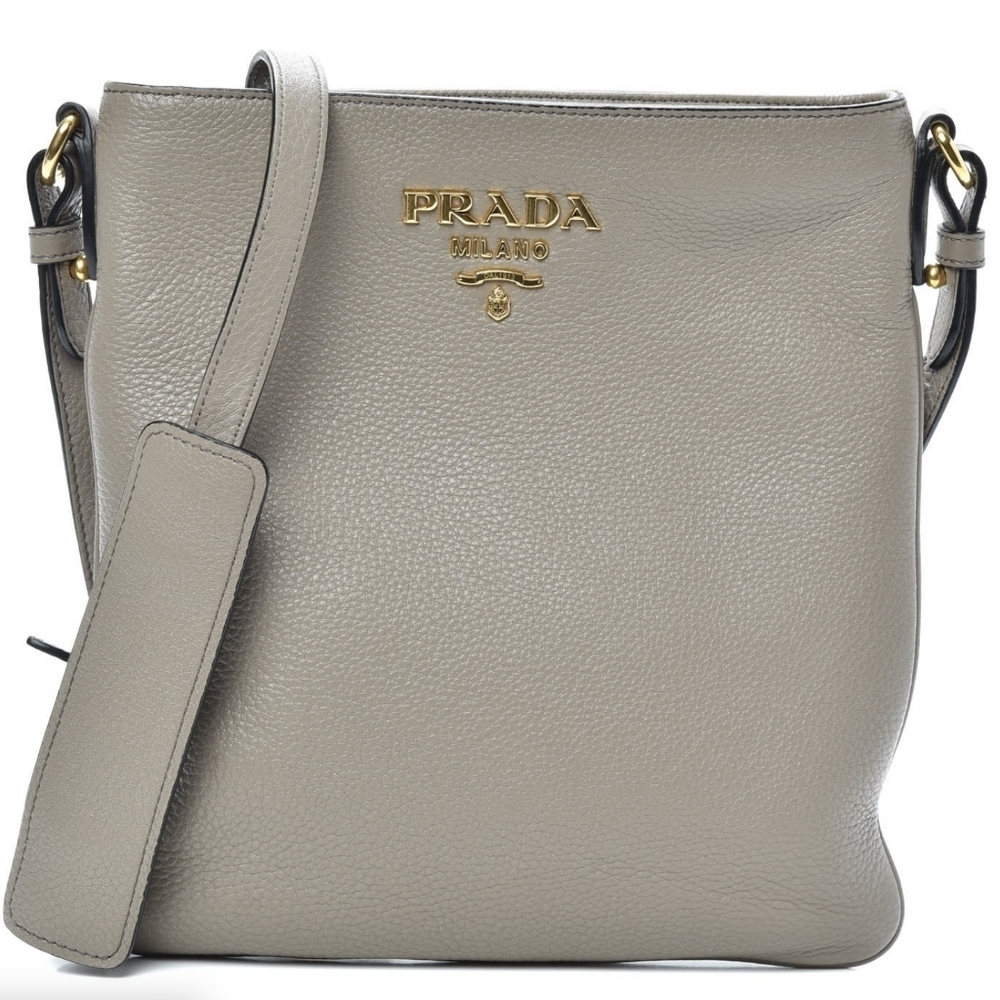 Authentic like new PRADA Vitello Daino Crossbody Bag Argilla